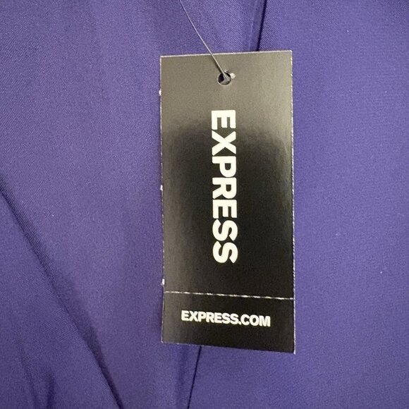 Express Women's Satin Top Size XS Purple V-Neck Relaxed Dolman Sleeve NWT$64 - Picture 13 of 14